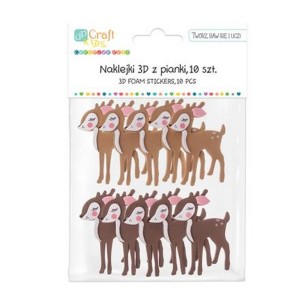 Naklejki piankowe 3D BAMBI 10szt /1888