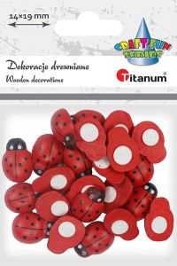 Biedronki drewniane samoprzylepne 24szt /3090