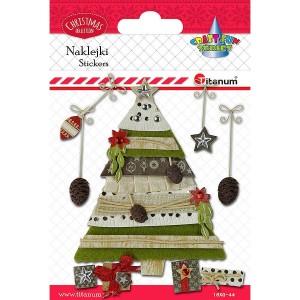 Naklejki dekorac. CHOINKA z prezentami /3128