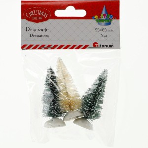 Choinki dekoracyjne MINI 3szt/6,5cm /0197