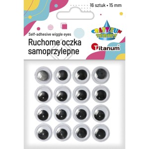 Oczka ruchome samoprzylepne 15mm/16szt  /1404
