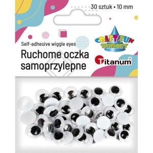 Oczka ruchome samoprzylepne 10mm/30szt /5268