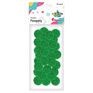 Pompony 2,5cm/30szt ZIELONE /7895