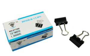  Klip biurowy 15mm czarny 12szt SCH /3151