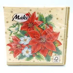 Serwetki świąteczne BN Maki 3-warstw. 20szt - 001302/5519
