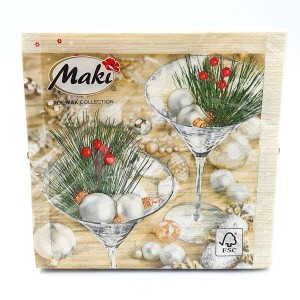  Serwetki świąteczne BN Maki 3-warstw. 20szt - 013901/5519