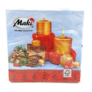 Serwetki świąteczne BN Maki 3-warstw. 20szt - 019401/5519