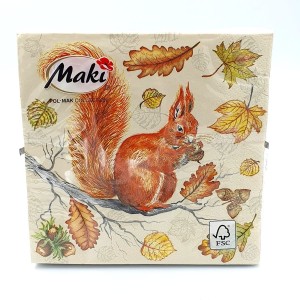 Serwetki jesienne Maki 3-warstw. 20szt - 038901/5526