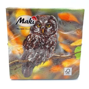 Serwetki jesienne Maki 3-warstw. 20szt - 038501/5526