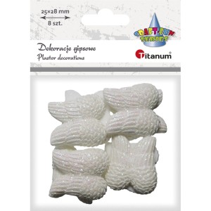 Skrzydła anielskie PERŁOWE brokat. 8szt (31x28mm) /2905