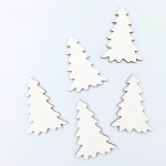 Drewnokształty CHOINKI 5szt 7x5cm /9502