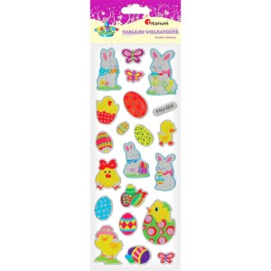 Naklejki gąbkowe WIELKANOC mix 20szt /8339