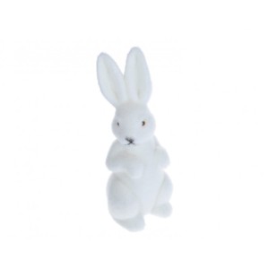 Zajączek BIAŁY flokowany 23cm /2342