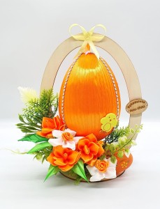 Stroik/Kompozycja wielkanocna - JAJKO na stojaku 25cm /05488