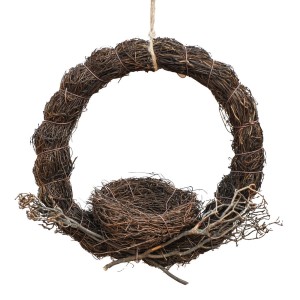 Wianek rattanowy 25cm z gniazdkiem /7102