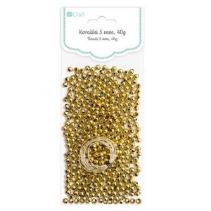 Koraliki ZŁOTE 5mm 40g /8046