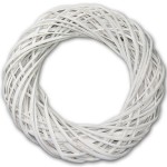 Wianek wiklinowy 30cm BIELONY /1383
