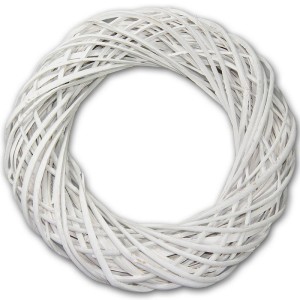 Wianek wiklinowy 30cm BIELONY /1383