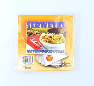 Serwetki gastronomiczne 15x15 cm BIAŁE a'500 /3332