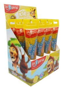 Klej brokatowy 40ml ZŁOTY >INSPIRIA< z aplikatorem /7512
