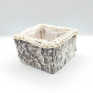  Osłonka naturalna kwadratowa 19x19cm KORA bielona /7110