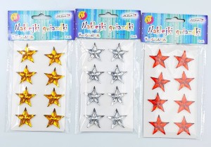 Kryształki GWIAZDKI samoprzyl. 30mm 8szt /1699-1668-1637