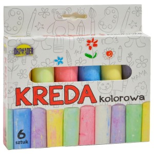 Kreda chodnikowa w pudełku 6 kol. /3432