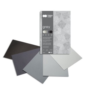 Blok techn. DECO Grey 170g A4/5kol./20k. Happy Color /4926