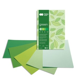 Blok techn. DECO Green 170g A4/5kol./20k. Happy Color /4889