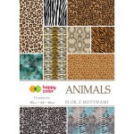 Blok z motywami ANIMALS A4/16 ark. 80g Happy Color /9942