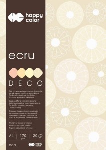 Blok techn. DECO Ecru 170g A4/4kol./20k. Happy Color /4131