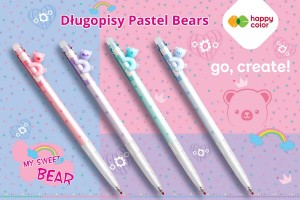 Długopis wymazywalny PASTEL BEAR 0,4mm niebieski /0829