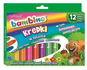 Kredki BAMBINO w sztyfcie 12 kolorów /8672