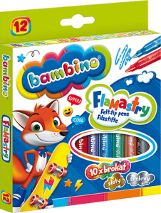 Flamastry brokatowe 12 kol. Bambino /8634