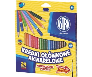 Kredki ołówkowe 24kol. akwarelowe ASTRA sześciokątne /0474