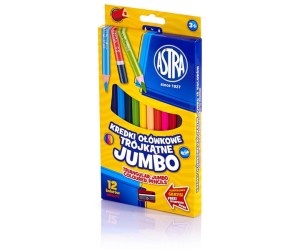 Kredki ołówkowe trójkątne JUMBO 12kol. ASTRA /0498