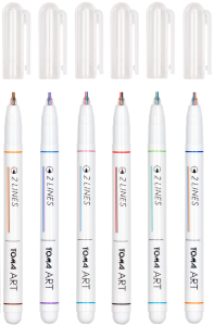 Cienkopisy 2-LINES mix/6szt TOMAart /8067