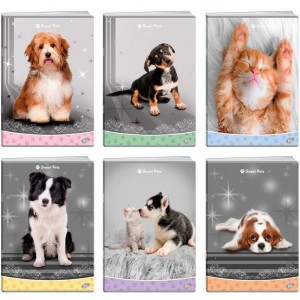 Zeszyt A5 32 kartki w kratkę SWEET PETS /Elisa/8435