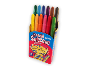 Kredki świecowe 12 kol. TETISKI wykręcane /9024