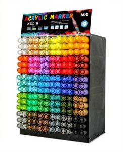 Marker akrylowy 1-2mm wodoodporny M&G MIX kolorów