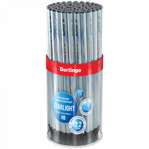 Ołówek okrągły HB STARLIGHT czarne drewno  Berlingo /4882