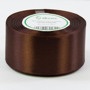 Wstążka satynowa 50mm x 32m BROWN