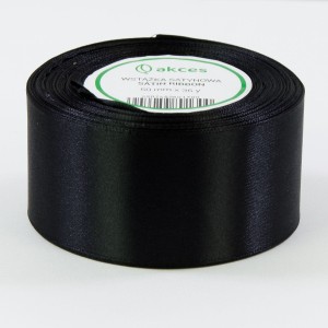Wstążka satynowa 50mm x 32m BLACK