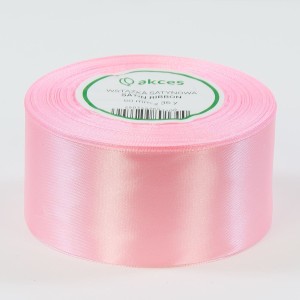 Wstążka satynowa 50mm x 32m TRUE PINK