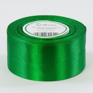 Wstążka satynowa 50mm x 32m TRUE GREEN