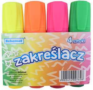 Zakreślacze neonowe 4 kolory /7628