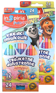 Kredki ołówkowe dwustronne 12/24 kol. INSPIRIA PASTELOWE /7680