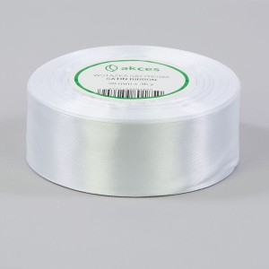 Wstążka satynowa 38mm x 32m WHITE