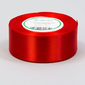 Wstążka satynowa 38mm x 32m PURE RED