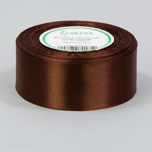 Wstążka satynowa 38mm x 32m BROWN